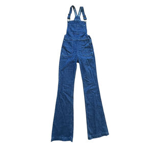 H&M Blue Denim Flared Overalls Jumpsuit